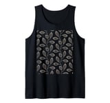 Climbing Vine Leaves Grey Cut Out Tank Top