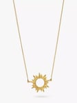 Rachel Jackson London Electric Goddess Mini Sun Necklace, Gold