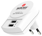 SKROSS USB-lader med doble uttak