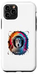 Coque pour iPhone 11 Pro Homme Femme Coloré Space Astronaute Whippet