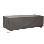 Perel Housse de protection pour table max. 240 cm, housse hivernage salon, bâche, housse extérieure mobilier de jardin, gris, rectangulaire, 245 cm x 105 cm x 75 cm