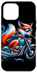 Coque pour iPhone 12 Pro Max Renard Sur Moto Vibe Cool