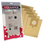 Paxanpax VB215 Compatible Paper Bags for Electrolux 'E59' Powerlite, Z3318, Z3319, Smart Boss Z3300 Series (Pack of 5), Brown