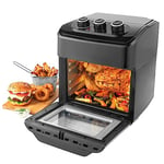 Salter EK5603 XL Air Fryer Oven – Air Fry, Roast, Rotisserie, Toast & Bake, 12 L, No Preheating Needed, Includes 3 Cooking Racks & Rotisserie Accessories, 3 Dial Control, 60 Minute Timer, 1800W , Black