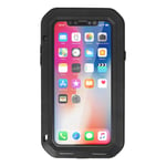 Coque Étanche iPhone X/XS Bi-matières Verre trempé Powerful Love Mei - Noir