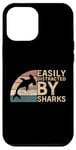 Coque pour iPhone 12 Pro Max Retro Vintage Easily Distracted By Sharks Hammerhead Shark