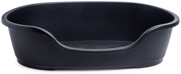 Petface Black Plastic Dog Bed - Medium