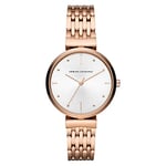 Armani Exchange Montre pour Femme, Mouvement à Trois Aiguilles, Boîtier en Acier Inoxydable or Rose de 36 mm avec Bracelet en Acier Inoxydable, AX5901