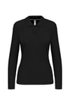 Polo Manches Longues - Femme - K244 - Noir