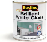 Brilliant White Gloss Paint 500ml - Rustins, Durable, High-Quality Finish