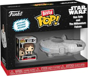 Figurine Bitty Pop! Ride - Star Wars - Han Solo Avec Le Faucon Millenium