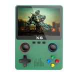 X6 Dual Joystick kannettava kädessä pidettävä pelikonsoli 3,5 tuuman IPS Retro -pelikonsolit Sisäänrakennetut 10000 Pelit 11 Simulaattoria Videopelit