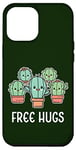 Coque pour iPhone 14 Pro Max Free Hugs Cactus mignon mignon kawaii plantes câlin