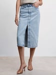 Mango Soleil Denim Midi Skirt