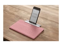 Logitech Keys-To-Go - Tastatur - Trådløs - Bluetooth - Qwerty - Nederlandsk/Engelsk - Rødmerosa - For Apple Ipad/Iphone/Tv