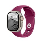 DONEGANI SB Bracelet Sport pour Apple Watch Band Ultra 2 49mm, Series 10 46mm, 9 8 7 45mm 41mm, SE 6 5 4 44mm 40mm, 3 2 1 42mm 38mm Femme Homme Silicone, Rose Violet