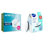 BRITA MAXTRA PRO All-in-1 Water Filter Cartridge 12 Pack (New) & MicroDisc Replacement Filter Discs for Fill&Go and Filter Bottles, Reduce Chlorine