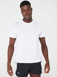 UNDER ARMOUR Mens Running Streaker T-shirt - White/black, White/Black, Size 2Xl, Men