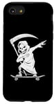 Coque pour iPhone SE (2020) / 7 / 8 Grim Reaper Skateboarder Skateboard