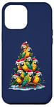 Coque pour iPhone 12 Pro Max Parrot Christmas Tree Funny Polly Holiday