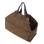 Portable Canvas Log Carrier Firewood Storage Tote Bag Organizer Fireplace GG HG