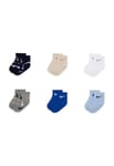 Nike Chaussettes multicolores SWOOSHFETTI 6PK ANKLE SOCKS, U90, 12-24 mois