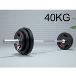 Barbell Large Cast Iron Strength Weight 20KG/30KG/40KG/50KG/60KG/70KG Olympic Barbell Body Building，Gym Home Training Work Out Exercise For Man and Woman (Color : 40KG/88lb)