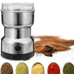 HK17918-Moulin à café et mixeur électrique broyeur pour grains de café, graine de lin et autres épices - inox