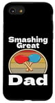 Coque pour iPhone SE (2020) / 7 / 8 Drôle Smashing Great Dad Ping Pong Lover Game Winner Retro