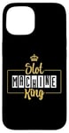 Coque pour iPhone 15 Slot Machine King Mens Papa Grandpa Casino Jeux de hasard