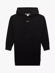 BOSS Kids' Logo Hooded Dress, Black