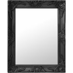 Maisonchic - Miroir mural Miroir Salle de bain / Style baroque 50x60 cm Noir