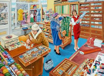 Ravensburger Happy Days at Work No.18 - The Haberdasher 500 Piece Jigsaw Puzzle for Adults and Kids Age 10 Years Up - Nostalgia