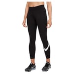 Nike CZ8530-010 W NSW ESSNTL LGGNG Swoosh MR Leggings Womens Black/(White) L-T