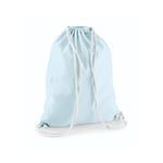 Westford Mill Cotton Gymsack - ryggsäck - Pastel Blue/White - One Size