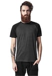 Urban Classics Men's Raglan Contrast Tee T-Shirt, Charcoal/Black, L