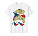 Ceska Czech Republic Flag Girls Czech Girl Kids T-Shirt