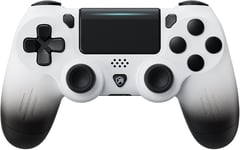 Manette Sans Fil Pour Ps4, Manette Wireless Pro Controller Blanc Avec Batterie Rechargeable 600mah, Prise Audio 3,5 Mm, 6 Axes Et Dual Vibration, Compatible Avec Ps4/ Slim/Pro Et Pc Windows