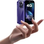 Mini 4G Smartphone débloqué,écran 3.0 Pouces,Batterie 2000mAh,boîtier Fin,Appareil Photo 5MP,Android 9.0,Quad-Core,Dual-SIM,32GB RAM Kids' Phone (3+32G Violet).[U996]