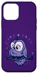 iPhone 12 mini Cute Lilac Owl Moon Galaxy Cartoon Owl Case