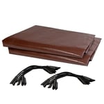 Windhager 89144 Lot de 2 bâches de Protection pour Balcon en Bois Marron 0,8 x 5 m 210 g/m²