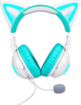 Casque Sans Fil Avec Oreilles De Chat (12 Couleurs Changeantes), 8 Modes Clignotants, Avec Microphone Hd Connectable Et Bouton Muet Microphone, Pr Jack 3,5 Mm, Gaming Pro (Vert)[L2350]