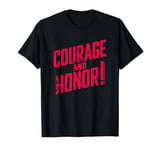 Courage and Honor Scifi Marine Code Saying Epic Space Design T-Shirt