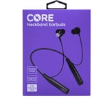 CORE Wireless Neckband Earbuds for music and calls In-Ear Bluetooth Headphones - Black