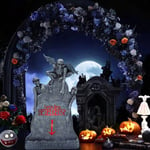 Halloween Glowing Ghost Beet Beet Juice Skull Tombstone Courtyard Garden4087