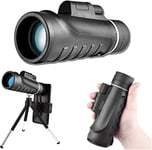 PJPPJH Monocular Telescope for Smartphone 12X50 High Power Prism BAK4 Waterproof HD Monocular with Tripod/Phone Clip ETC for Bird Watching