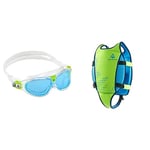 Aqua Sphere Seal KID | Lunettes de Natation, Lunettes de piscine pour enfants 3 ans+ avec protection UV, joint en silicone et des verres anti-buée et anti-fuite +Gilet De Natation pour Enfants