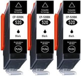 3 Cartouches D'Encre Cc Série Seulement Noir Pour Canon Pgi550 X L Avec Puce Et Indicateur De Niveau Pour Canon Pixma Ip7200, Ip7250, Mg5400, Mg5500, Mg5550, Mg5600, Mg5650, Mg5655 Compatible Avec Pg