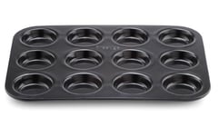 Prestige Inspire Bakeware Bun Tin, 12 Cup - Black