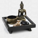 Insma - Bougeoirs de jardin ornement bouddha pour pierre naturelle coffret cadeau d'encens en rotin Agito lbtn